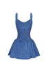 Lilith Mineral Washed Ribbed Cotton Corset Dress